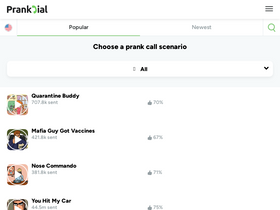 'prankdial.com' screenshot