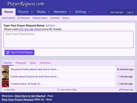 'prayerrequest.com' screenshot