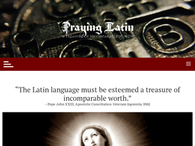 'prayinglatin.com' screenshot