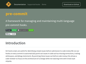 'pre-commit.com' screenshot