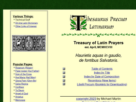 'preces-latinae.org' screenshot