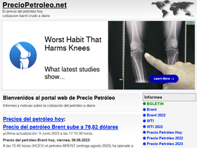 'preciopetroleo.net' screenshot