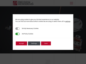 'precisionmicrodrives.com' screenshot