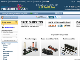 'precisionroller.com' screenshot