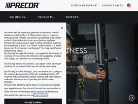 'precor.com' screenshot