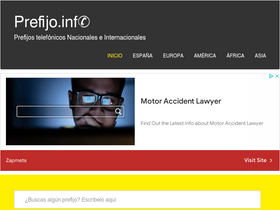 'prefijo.info' screenshot