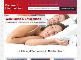 'preiswert-uebernachten.de' screenshot