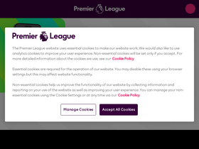 'premierleague.com' screenshot
