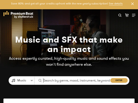'premiumbeat.com' screenshot