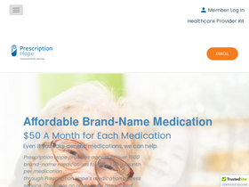 'prescriptionhope.com' screenshot