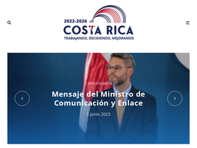 'presidencia.go.cr' screenshot