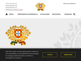 'presidencia.pt' screenshot