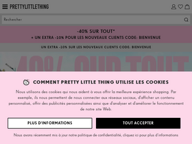 'prettylittlething.fr' screenshot