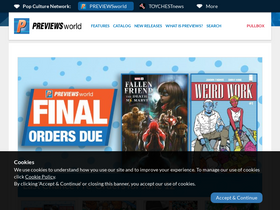 'previewsworld.com' screenshot