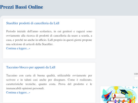 'prezzibassionline.net' screenshot