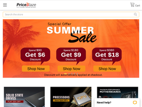 'priceblaze.com' screenshot