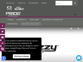 'pridemobility.com' screenshot
