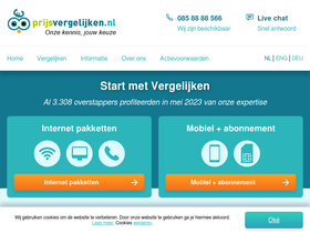 'prijsvergelijken.nl' screenshot