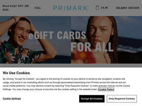 'primarkgiftcards.com' screenshot