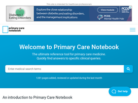 'primarycarenotebook.com' screenshot