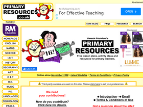 'primaryresources.co.uk' screenshot