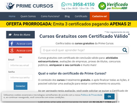 'primecursos.com.br' screenshot