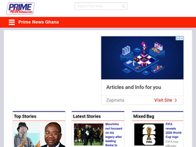 'primenewsghana.com' screenshot