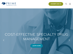 'primetherapeutics.com' screenshot