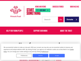 'princes-trust.org.uk' screenshot
