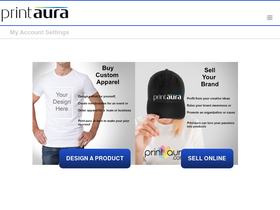 'printaura.com' screenshot