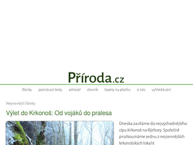 'priroda.cz' screenshot