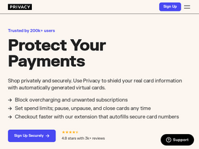 'privacy.com' screenshot