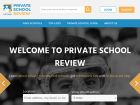 'privateschoolreview.com' screenshot