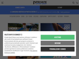'privatesportshop.it' screenshot