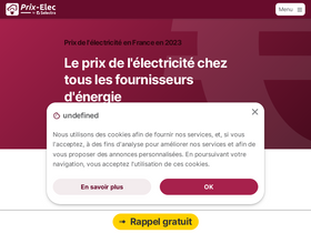 'prix-elec.com' screenshot