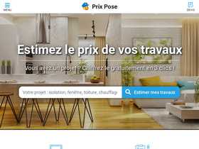 'prix-pose.com' screenshot