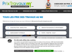 'prix-travaux-m2.com' screenshot