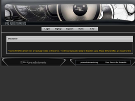 'proaudiotorrents.org' screenshot