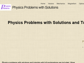 'problemsphysics.com' screenshot