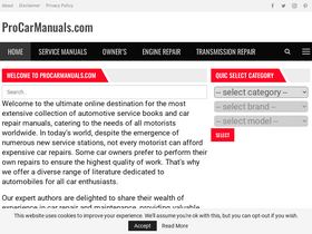 'procarmanuals.com' screenshot