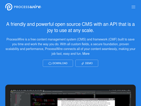 'processwire.com' screenshot