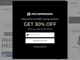 'procompression.com' screenshot