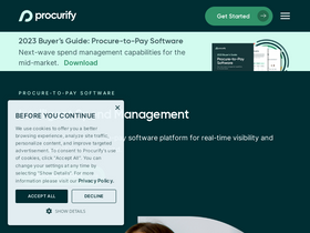 'procurify.com' screenshot
