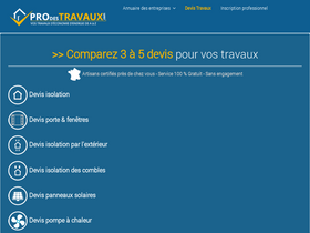 'prodestravaux.com' screenshot