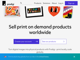 'prodigi.com' screenshot
