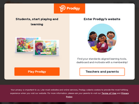 'prodigygame.com' screenshot