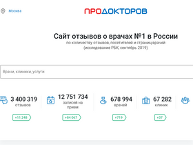 'prodoctorov.ru' screenshot