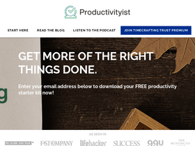 'productivityist.com' screenshot