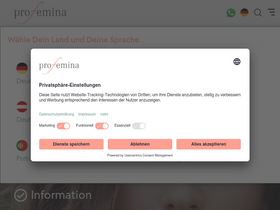 'profemina.org' screenshot