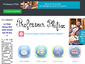 'professeurphifix.net' screenshot